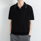 Polo homme finitions contrastées