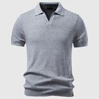 Polo homme maille côtelée