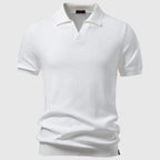 Polo homme maille côtelée