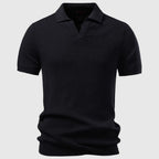 Polo homme maille côtelée