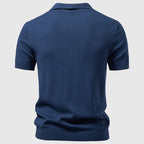 Polo homme maille côtelée