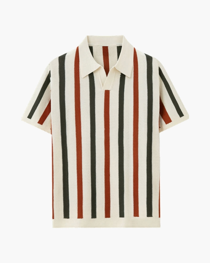 Polo homme maille rayée