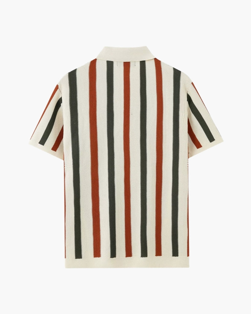 Polo homme maille rayée