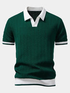 Polo homme maille texturée