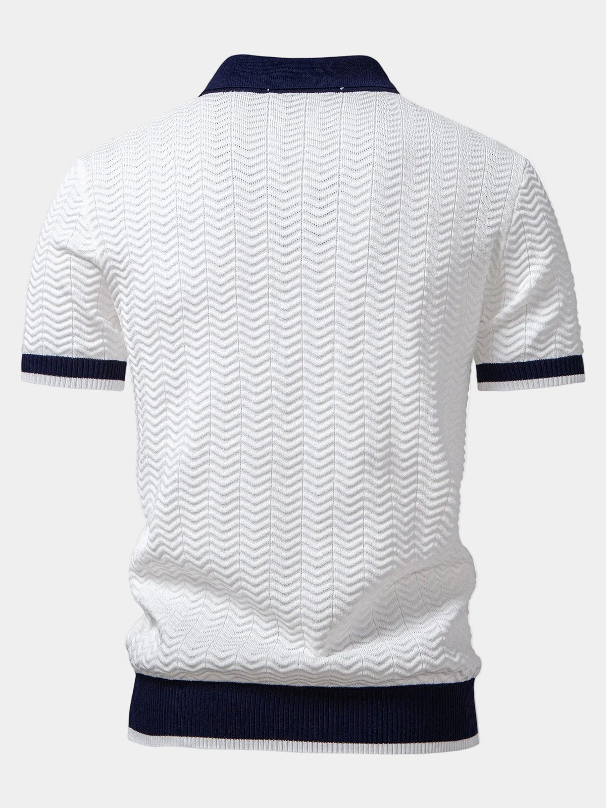 Polo homme maille texturée