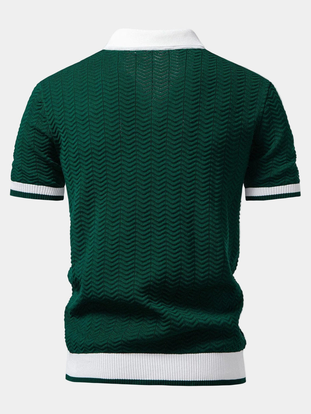 Polo homme maille texturée