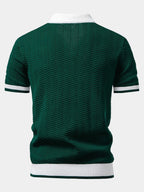 Polo homme maille texturée