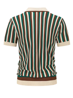Polo homme maille tricotée rayée