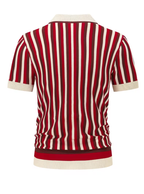 Polo homme maille tricotée rayée