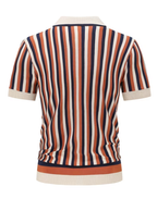 Polo homme maille tricotée rayée
