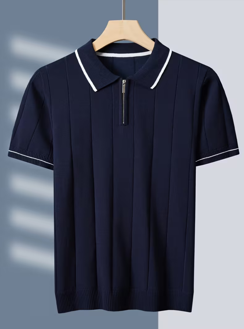Polo homme maille verticale