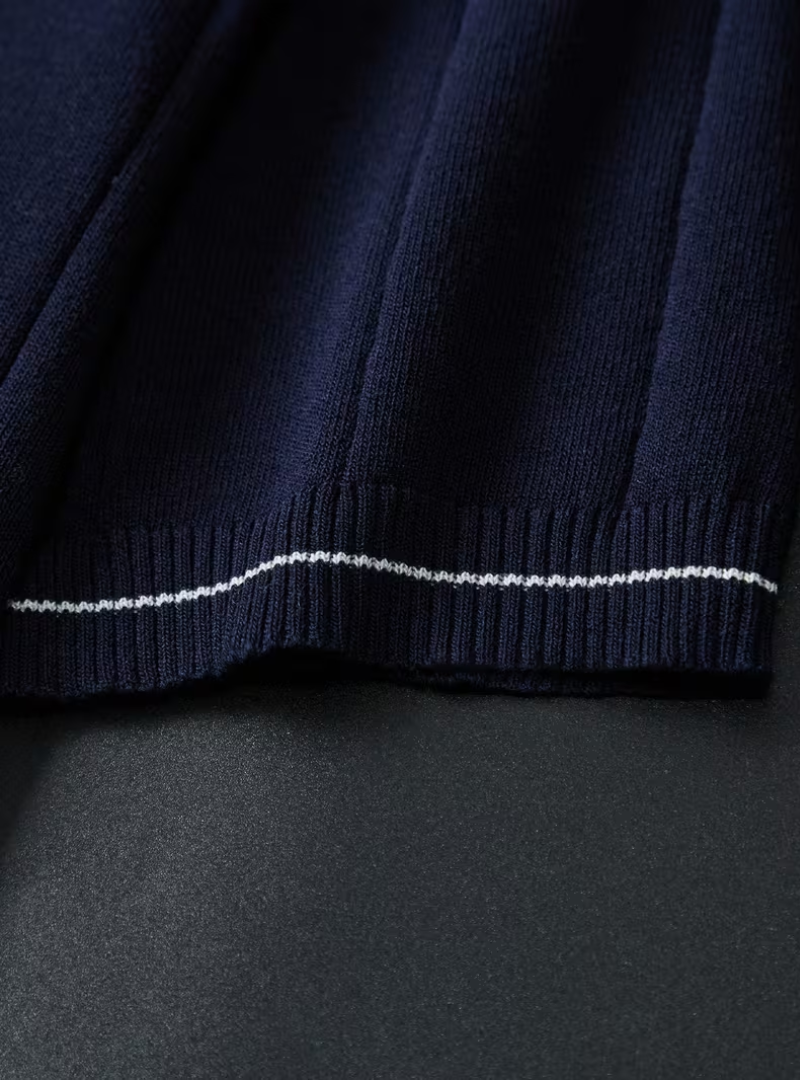Polo homme maille verticale