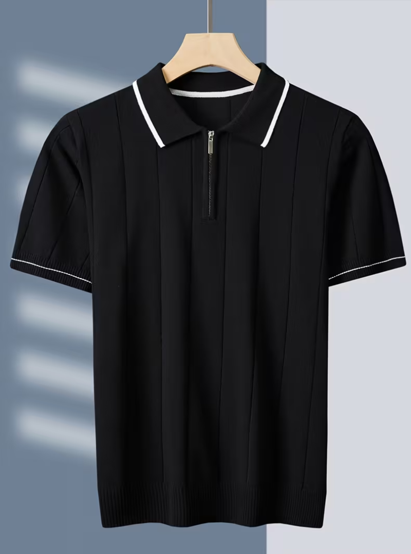 Polo homme maille verticale
