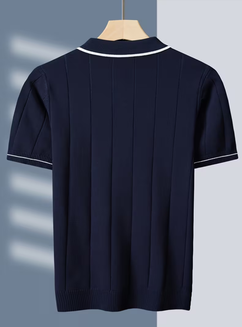 Polo homme maille verticale