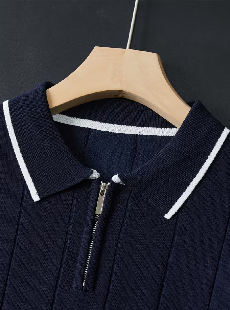 Polo homme maille verticale
