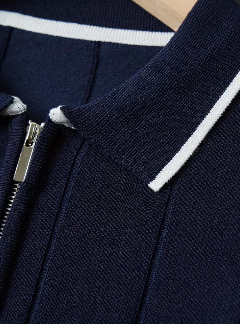 Polo homme maille verticale