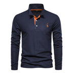 Polo homme manches longues brodé