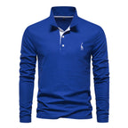 Polo homme manches longues brodé
