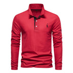 Polo homme manches longues brodé
