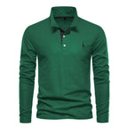 Polo homme manches longues brodé