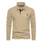 Polo homme manches longues brodé
