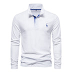 Polo homme manches longues brodé