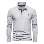 Polo homme manches longues brodé