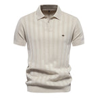 Polo homme rayé boutonné