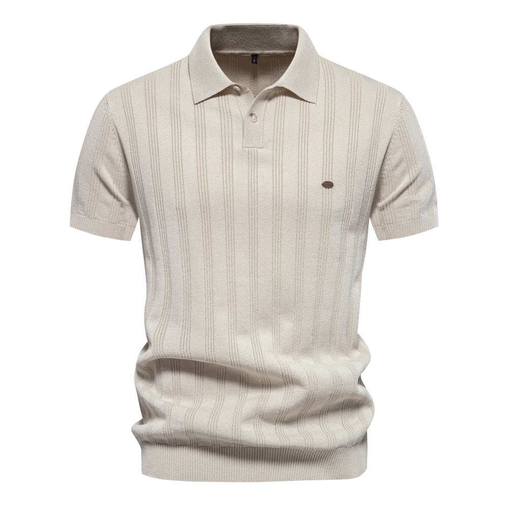 Polo homme rayé boutonné