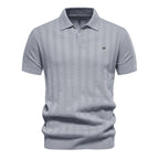 Polo homme rayé boutonné