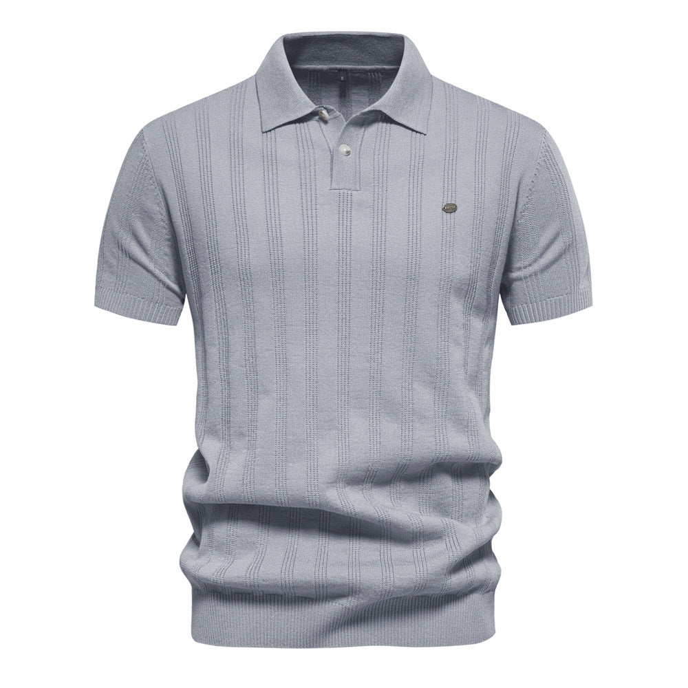 Polo homme rayé boutonné