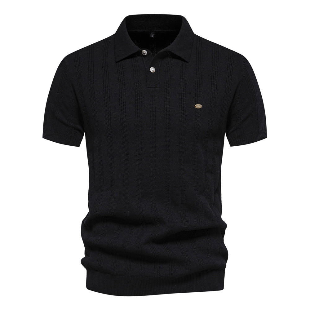 Polo homme rayé boutonné