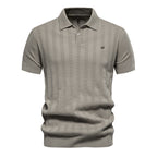 Polo homme rayé boutonné