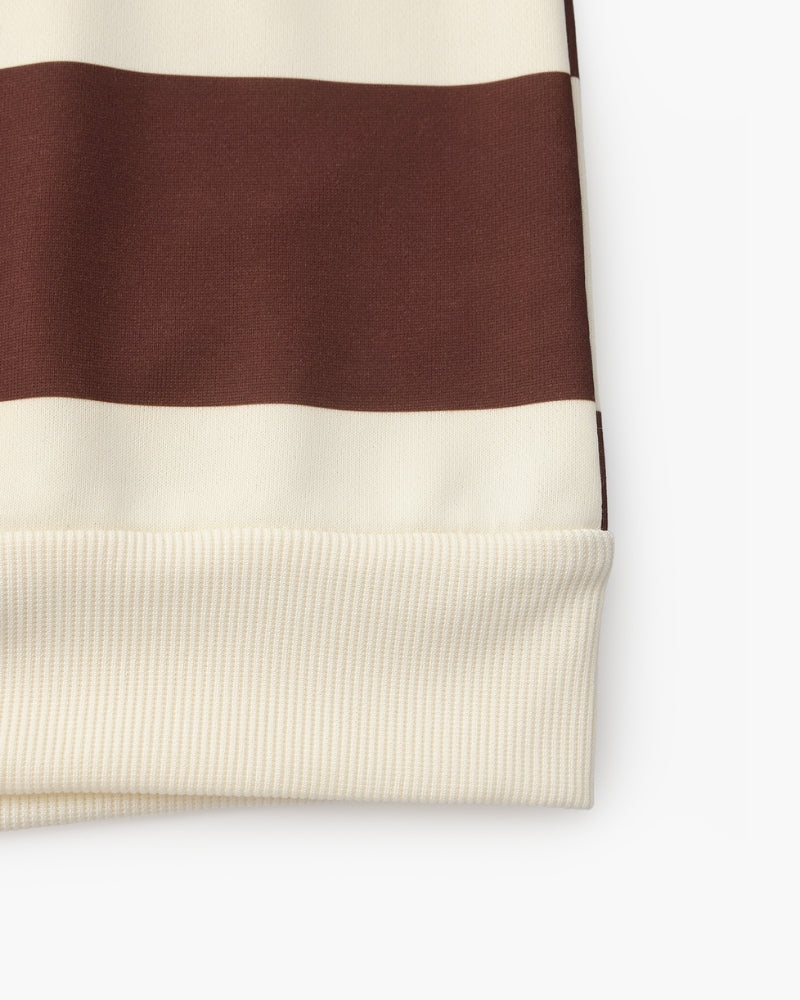 Polo homme rayé manches longues