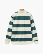 Polo homme rayé manches longues