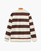 Polo homme rayé manches longues