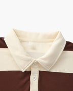 Polo homme rayé manches longues