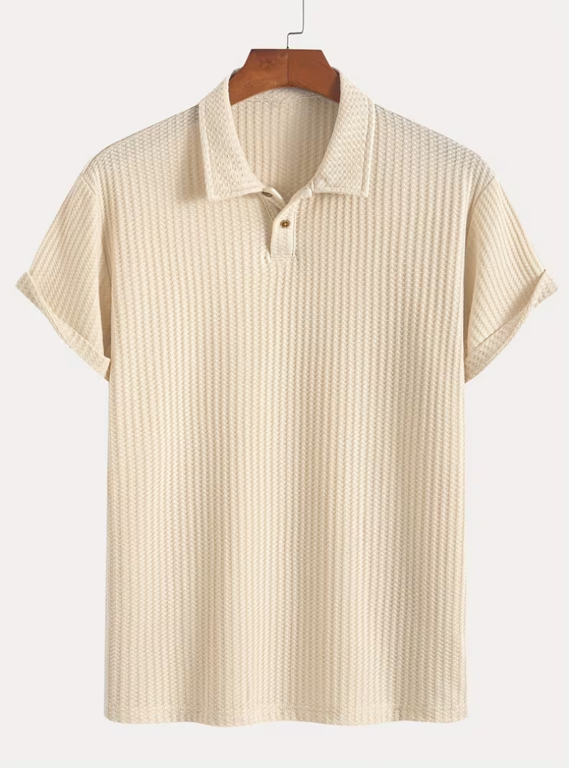 Polo homme texturé