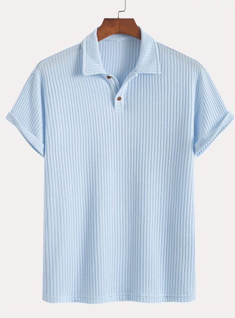 Polo homme texturé