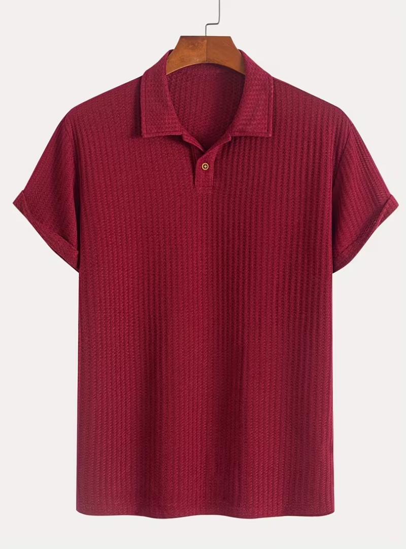 Polo homme texturé
