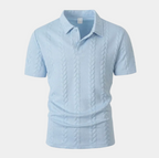 Polo homme texturé manches courtes