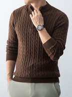 Pull col montant zippé pour homme