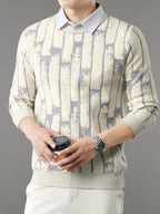 Pull Col Rond Homme Avec Motif