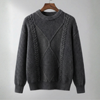 Pull col rond torsadé pour homme