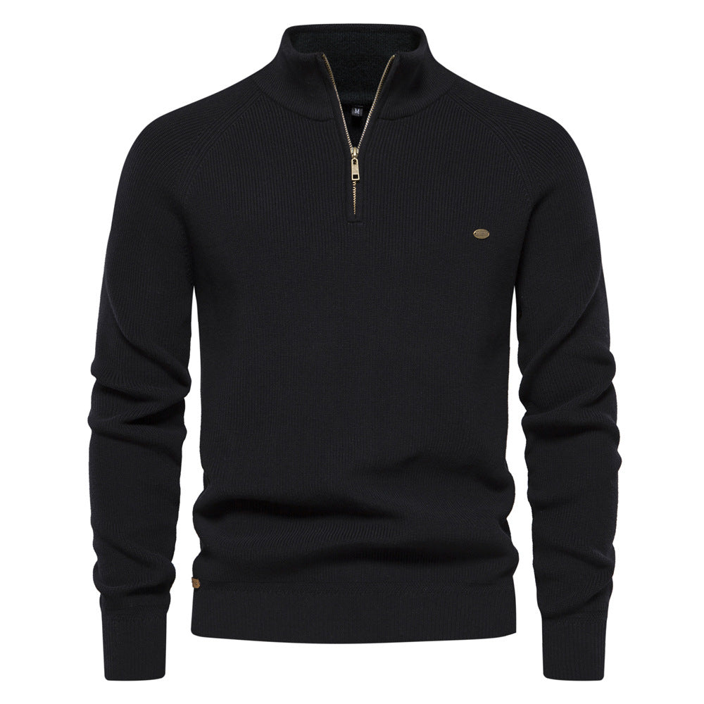 Pull homme à col montant