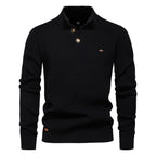 Pull Homme à Col Montant Boutonné