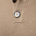 Pull Homme à Col Montant Boutonné
