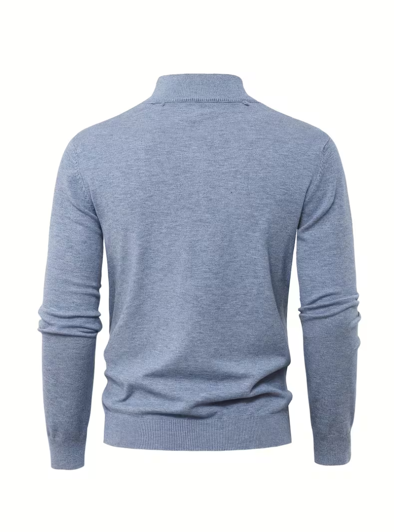 Pull homme à col montant zippé
