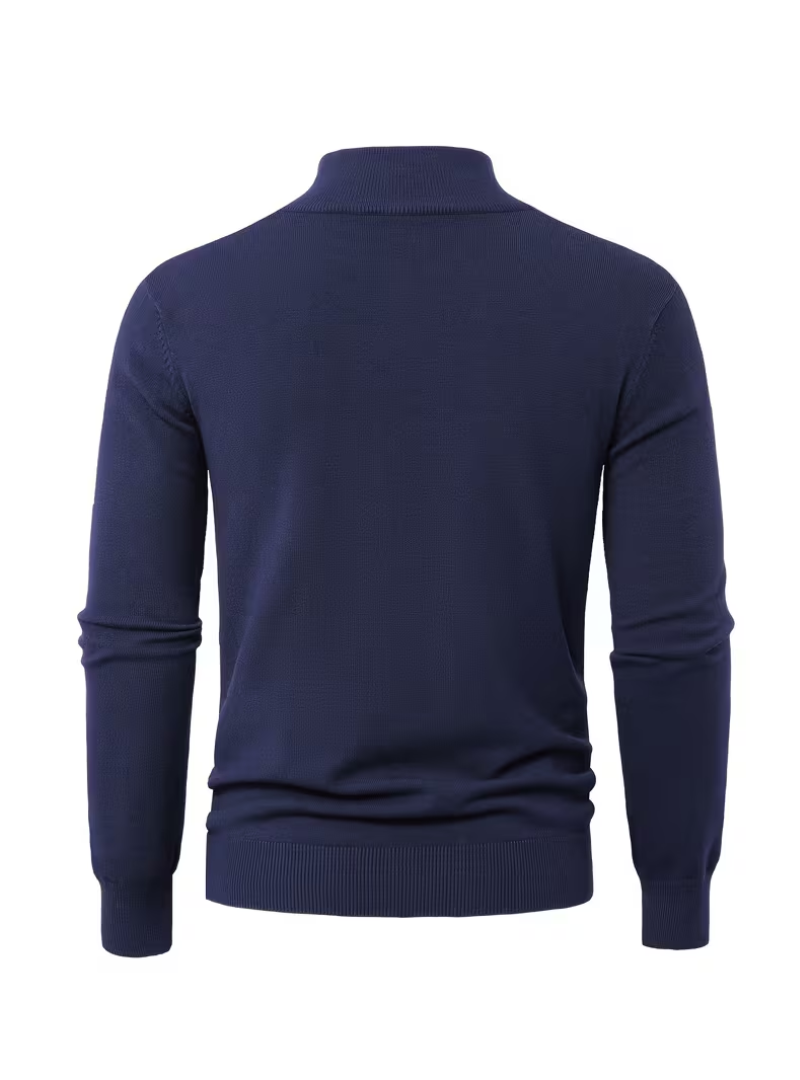 Pull homme à col montant zippé