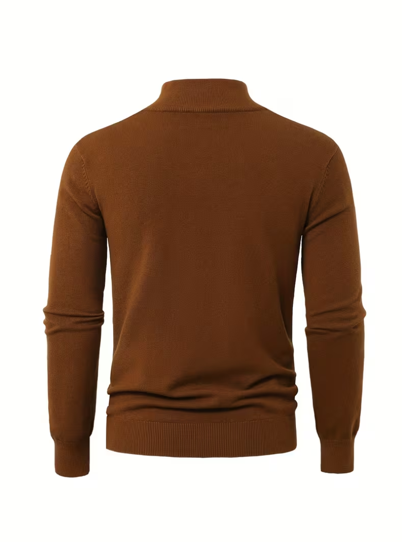 Pull homme à col montant zippé